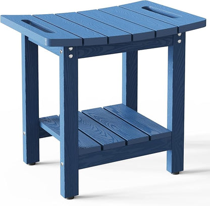 HIPS Shower Benches for Inside Shower, Shower Stool with Space-Efficient Storage Shelf, Waterproof Shower Chair Seat for Spa Bathroom(Navy Blue)