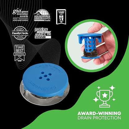 SinkShroom The Revolutionary Sink Drain Protector Hair Catcher/Strainer/Snare, Blue