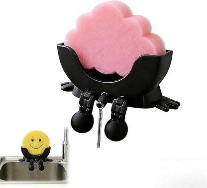 Peeing Scrub Sponge Holder with Drainage, 3D Print Cute Hanging Holder for Sponges, Brushes and Soaps, Countertop Funny Rack for Kitchen and Bathroom Sink