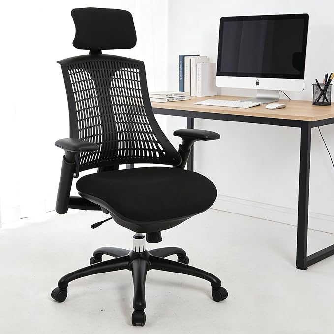 LuxErgo Home Office Chair, Executive Office Desk Chair, Comfortable Ergonomic Gaming Chair with Breathable Mesh Back, BIFMA Certified Heavy-Duty Base, Comfortable Desk Chair for Long Sitting
