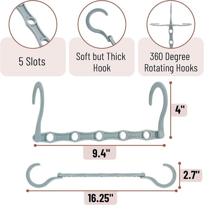 Mr. Pen- Space Saving Hangers, 16 pcs, 360° Rotating Hooks, Magic Cascading Hanger Organizer with 5 Enclosed Slots, Closet Organizers and Storage for Clothes, College Dorm Room Essentials
