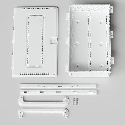 Legrand - On-Q 30 Inch Media Enclosure, WiFi Electrical Box, Cable Management Box for Distribution of Networking Service, Recessed Media Box Lets Signal Through, White, ENP3050NA