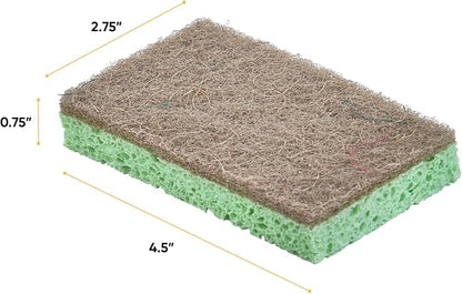 Superio Non-Scratch Cellulose Sponge Scrub Heavy Duty Kitchen Sponges Scrubbers with Scouring Pad (1)
