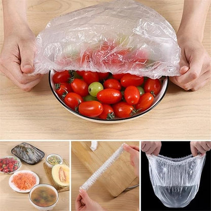 Plastic Wrap Storage Box With 200pcs Fresh Keeping Bags, 2023 New Kitchen Wall Mounted Organizer for Food Wrap and Bags (Grey)