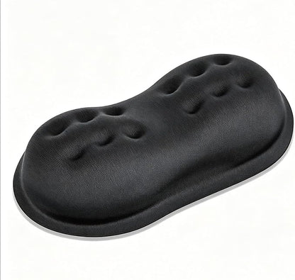 Ergonomic Memory Foam Mouse Wrist Rest Support Pad Cushion for Computer, Laptop, Office Work, PC Gaming - Massage Holes Design - Wrist Pain Relief (Black Mouse Wrist Rest)