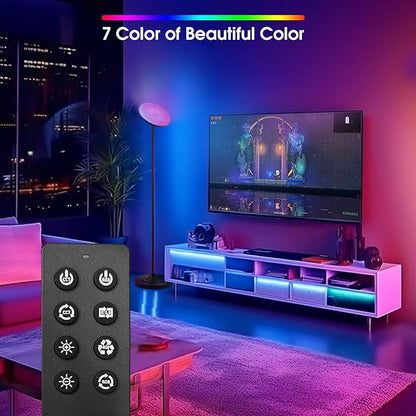 30W/2600LM Bright Floor Lamp with Remote Control, RGB Color Changing Torchiere Floor Lamp, Stepless Adjust Color Temperatures and Brightness for Bedroom and Play Room