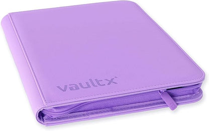 Vault X 9 Pocket Zip Binder, 360 Cards, Exo-Tec Material, 20 Side-Loading Pages (Purple)