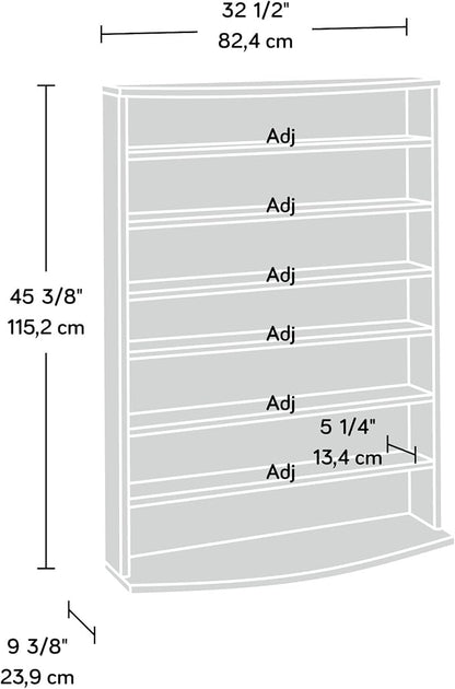 Sauder Multimedia 7 tier Storage Tower, Cinnamon Cherry finish
