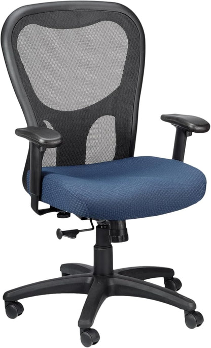 Tempur-Pedic TP9000C Mesh Swivel Task Chair with Tempur Material, Cooling Gel Layer, Adjustable Armrests, and Lumbar Support, Navy