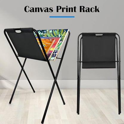 Falling in Art Canvas Print Rack, Display Rack for Posters, Holds Artwork, Prints, Panels, Canvas Art for Shows & Storage