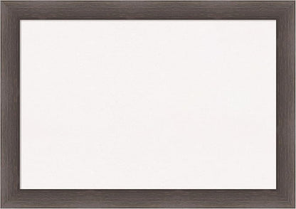 Amanti Art White Cork Board for Wall, 29x41 Vision Board with Brown Wood Frame, Large Corkboard Office Decor for Home Organization, Rustic Farmhouse Corkboard Pinboard to display items for home