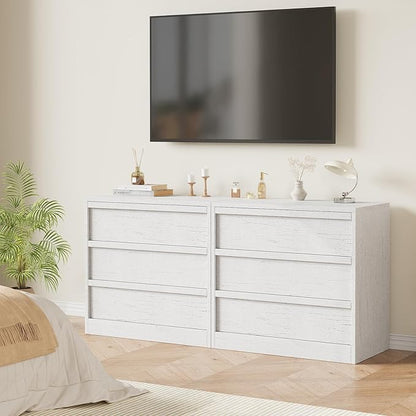 IDEALHOUSE 3 Drawer Nightstand for Bedroom, 30in Tall Small End Side Table with Large Storage & Anti-Tip Design, Modern Bedside Table Organizer for Living Room, Entryway - White
