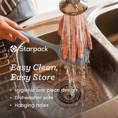 Starpack 'Mix it Up' Premium Silicone Cooking Spoons - Silicone Mixing Spoons for Baking Heat Resistant 600°F - Nonstick Cookware Serving Spoon for Kitchen - Rubber Stirring Spoon