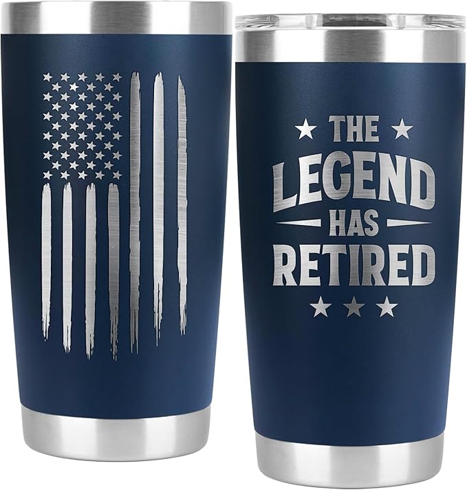 Retirement Gifts for Men 2026 - Retired Not My Problem Anymore - Funny Retired Tumbler for Men, Him, Father, Husband, Coworkers - Happy Retirement Gifts, Navy Tumbler 20 Oz (Navy 20 Oz)