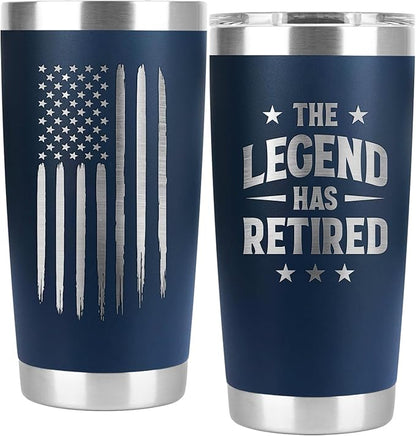 Retirement Gifts for Men 2026 - Retired Not My Problem Anymore - Funny Retired Tumbler for Men, Him, Father, Husband, Coworkers - Happy Retirement Gifts, Navy Tumbler 20 Oz (Navy 20 Oz)