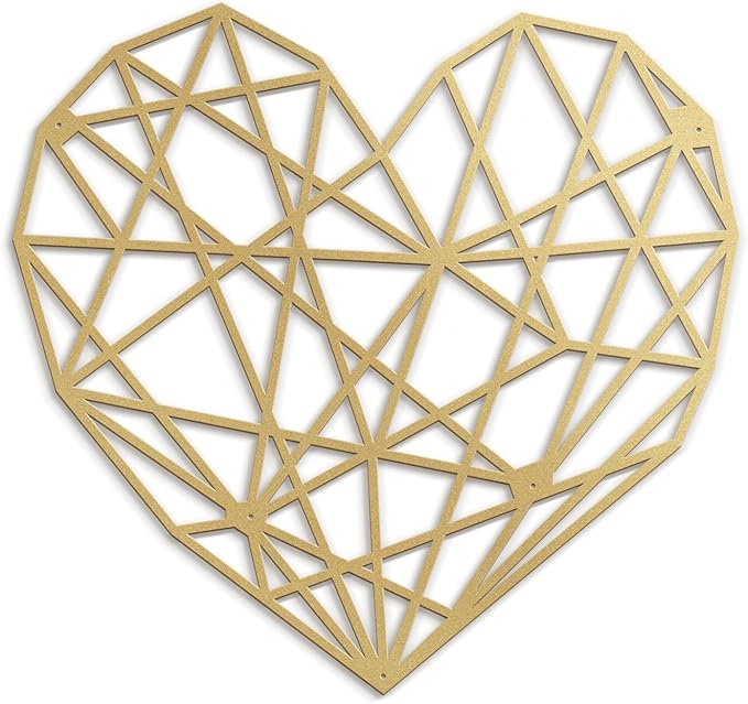 SIGNLEADER Metal Wall Art Decor Eternal Diamond Modern Abstract Wall Sculpture Hangings Home Decoration for Living Room, Bedroom, Bathroom, Kitchen, Outdoor - 12" Gold