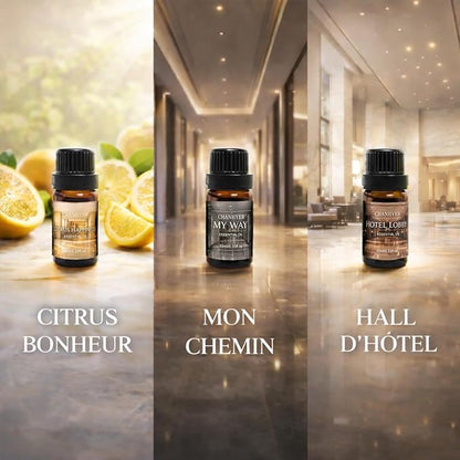Hotel Collection Essential Oils for Diffusers for Home-6x10ml Luxury Scented Oil Set with Luxury Night,Jasmine Peppermint,White Tea,Citrus Happiness,My Way,Hotel Lobby,Gift for Women and Men