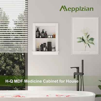Recessed Medicine Cabinet for Bathroom Niche for Shower Wall for Bedroom,14x18 in Wall Shower Niches,Medicine Cabinet with Storage,Bathroom Wall Niche Insert for Drywall,MDF,Fully Assembled