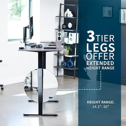 VIVO Electric 63 x 32 in Dual Motor Standing Desk, Memory Height Adjustment, 2B Series, Dark Gray Top Black Frame, DESK-KIT-2B1G