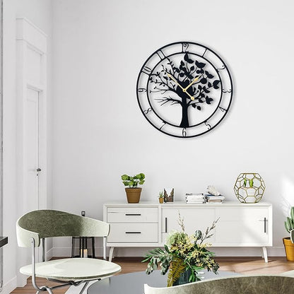 Blorple 30inch/76cm Extra Large Tree of Life Wall Clocks for Living Room Decor,Bedroom,Battery Operated,Metal,Decorative,Analog,Silent,Non Ticking Wall Clock,Room Wall Decor (Tree of Life, 30 inches)