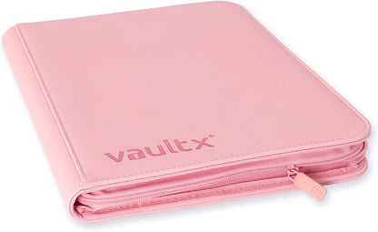 Vault X 9 Pocket Zip Binder, 360 Cards, Exo-Tec Material, 20 Side-Loading Pages (Pink)