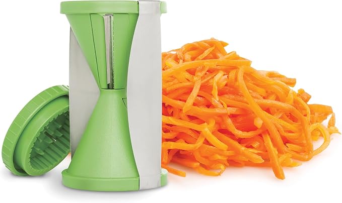 HIC Kitchen Spiral Vegetable Slicer, 18/8 Stainless Steel Blades, Set of 2