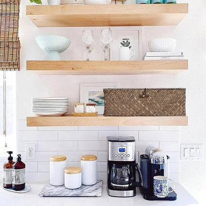 Sumnacon Seagrass Storage Basket with Lid Wicker Storage Baskets with Sections,Small Woven Shelf Basket for Toiletries Tampon, Seagrass Basket for Shelf Bathroom Toilet Table Counter,Coffee