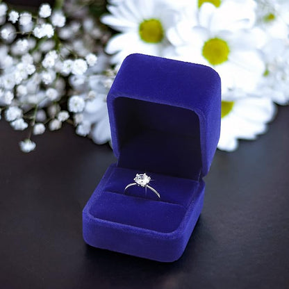 BBTO 36 Pieces Velvet Ring Box Bulk for Wedding Ceremony Engagement Ring Box Gift Wedding for Proposal Jewelry Display Case for Birthday Anniversary(Royal Blue)