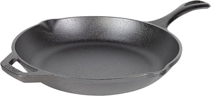 Lodge Chef Collection 10" Pre-Seasoned Cast Iron Skillet - Kitchen Essential for Frying & Searing