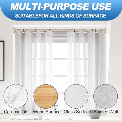 CorkLatta Brushed Shower Curtain Rod 31 to 104 Inch,1 Inch Diameter Adjustable Spring Tension Curtain Rod No Drilling Stainless Steel Telescoping Rod,No Rust