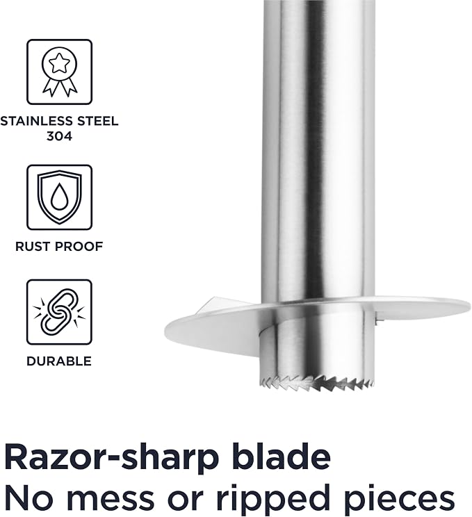 Deiss PRO Pineapple Corer — 2 in 1 Stainless Steel Pineapple Cutter Tool & Corer Tool Kitchen - Pineapple Corer And Slicer Tool - Fruit Cutter Tool, Pineapple Slicer And Corer - Dishwasher Safe