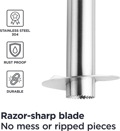 Deiss PRO Pineapple Corer — 2 in 1 Stainless Steel Pineapple Cutter Tool & Corer Tool Kitchen - Pineapple Corer And Slicer Tool - Fruit Cutter Tool, Pineapple Slicer And Corer - Dishwasher Safe