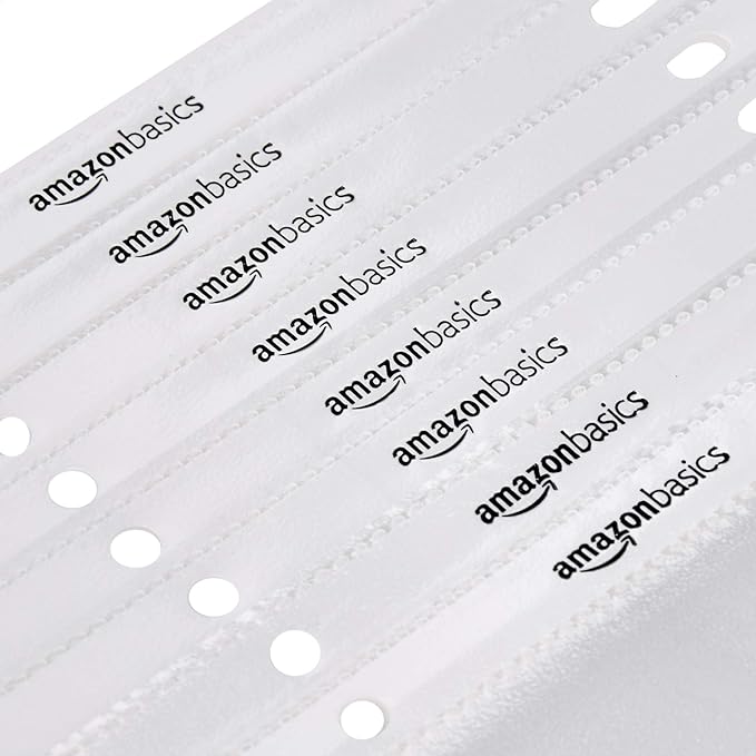 Amazon Basics Polypropylene Sheet Protectors for 3 Ring Binder, Non-Glare, Top Loading, Document Protection, Clear, 200-Pack