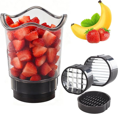 Strawberry Banana Egg Fruit Slicer Cup Cutter Chopper Kitchen Gadget Detachable