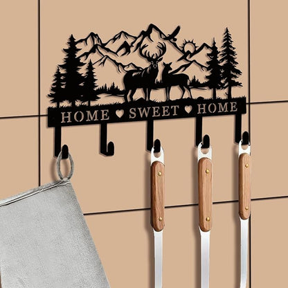 Deer Metal Key Holder for Wall Key Holder Wall Mount Key Rack Wall Mount Key Hooks for Wall Key Hanger