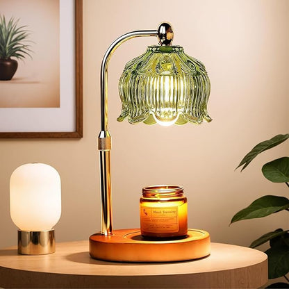 GEEZO Fragrance Candle Warmer Lamp，Electric Candle Warmer with Timer & Dimmer，Mom Christmas Birthday Gifts for Women, House Warming Gifts New Home Bedroom Decor