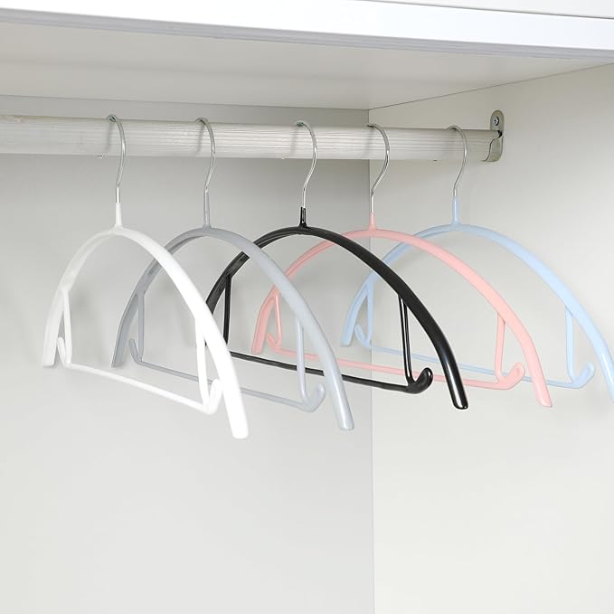 Modern Non-Slip Hangers, 20 Pack with Hooks, Heavy Duty Coat Hangers for Wardrobe Organization, Suit Hangers for Space Saving