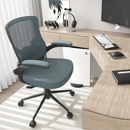 Ergonomic Office Desk Chair with Waterfall Seat and S-Shaped Back for Lower Back & Leg Pressure Relief, Comfortable for 8+ Hours Sitting