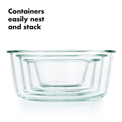OXO Good Grips 2 Cup Smart Seal Glass Round Food Storage Container (Pack of 2)