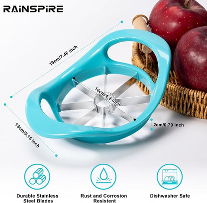 Rainspire Apple Cutter 8 Slices, 8 Blade Apple Slicer and Corer, Apple Corer Tool with Stainless Steel Blades, Super Sharp Fruit Cutter Fruit Slicer, Blue