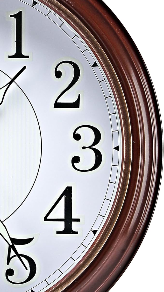 Retro Mantel Décor Desk Clock, 10-inch Vintage Table Clocks for Fireplace, Easy to Read Clocks for Living Room, Bedroom, Office, Desktop Decoration (Bright Brown)