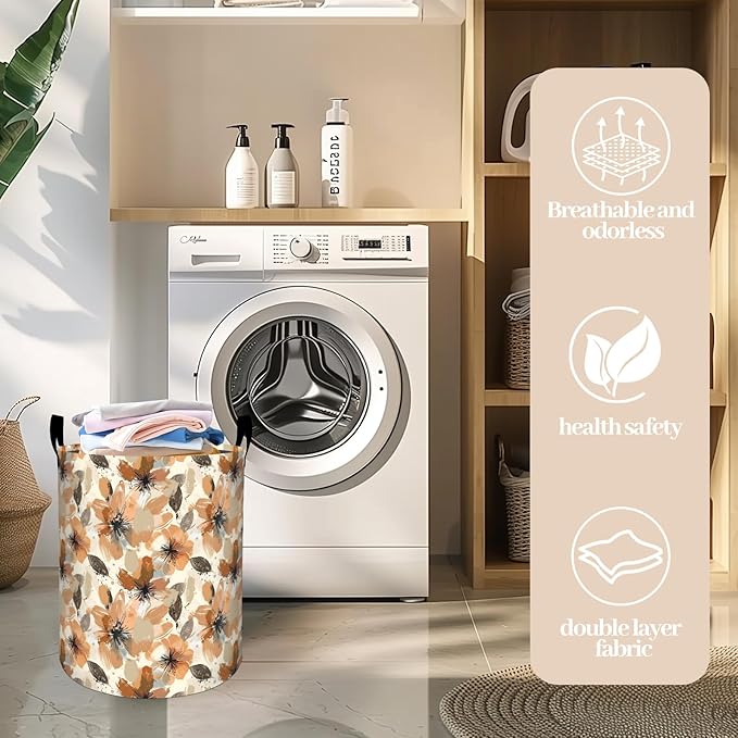 Romantic Wolf Moonlit Night Laundry Basket 19.7"x15.7", Collapsible Dirty Clothes Waterproof Laundry Hamper Organizer Toy Storage Bin for Dorm Nursery Bathroom Decor