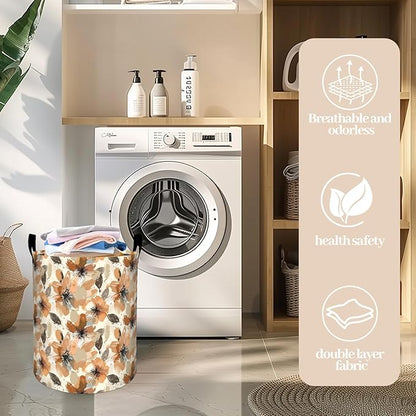 Romantic Wolf Moonlit Night Laundry Basket 19.7"x15.7", Collapsible Dirty Clothes Waterproof Laundry Hamper Organizer Toy Storage Bin for Dorm Nursery Bathroom Decor