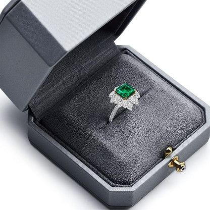 Octagonal Jewelry Single Ring Box PU Leather Ring Box for Proposal