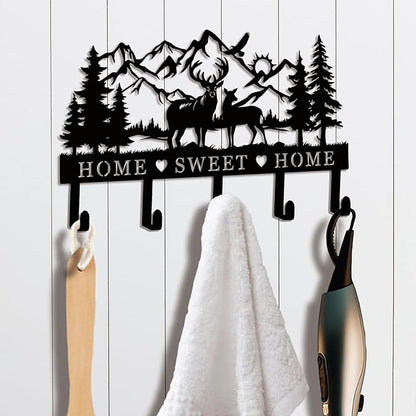 Deer Metal Key Holder for Wall Key Holder Wall Mount Key Rack Wall Mount Key Hooks for Wall Key Hanger
