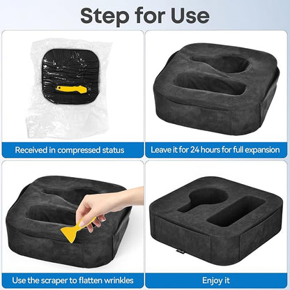 Couch Cup Holder Pillow, Couch Caddy for Drink, Snack, Phone, Remote, Game Controller, Removable and Washable Cup Cozy Pillow, Small Sofa Cup Holder Tray for Bed, Car, Desk, Sofa, Black