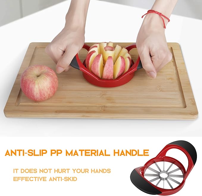 Supercenter Apple Cutter, Apple Corer and Slicer - 4.72 Inch Apple Slicer | Stainless Steel Apple Corer Tool with 12 Super Sharp Blades, lightweight Apple Slicer and Corer with Anti-slip Handle