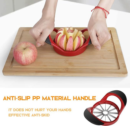 Supercenter Apple Cutter, Apple Corer and Slicer - 4.72 Inch Apple Slicer | Stainless Steel Apple Corer Tool with 12 Super Sharp Blades, lightweight Apple Slicer and Corer with Anti-slip Handle