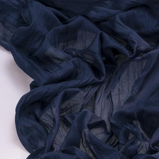 Socomi 10pcs Navy Blue Valentine's Day Cheesecloth Table Runner Boho Rustic Gauze 120 inch 10FT Cheese Cloth Runner for Wedding Party Baby Shower Birthday Home Decor Holiday Decorations