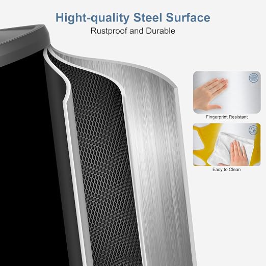 DUMOS 21 Gallon Kitchen Trash Can with Lid, 80 Liter Large Step Garbage Can with Soft-Close Lid & Durable Foot Pedal, Stainless Steel Waste Bins Trash and Recycle Bin Combo for Kitchen Home Office
